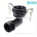 Type 90 degree bend quick camlock coupling water pipe fitting